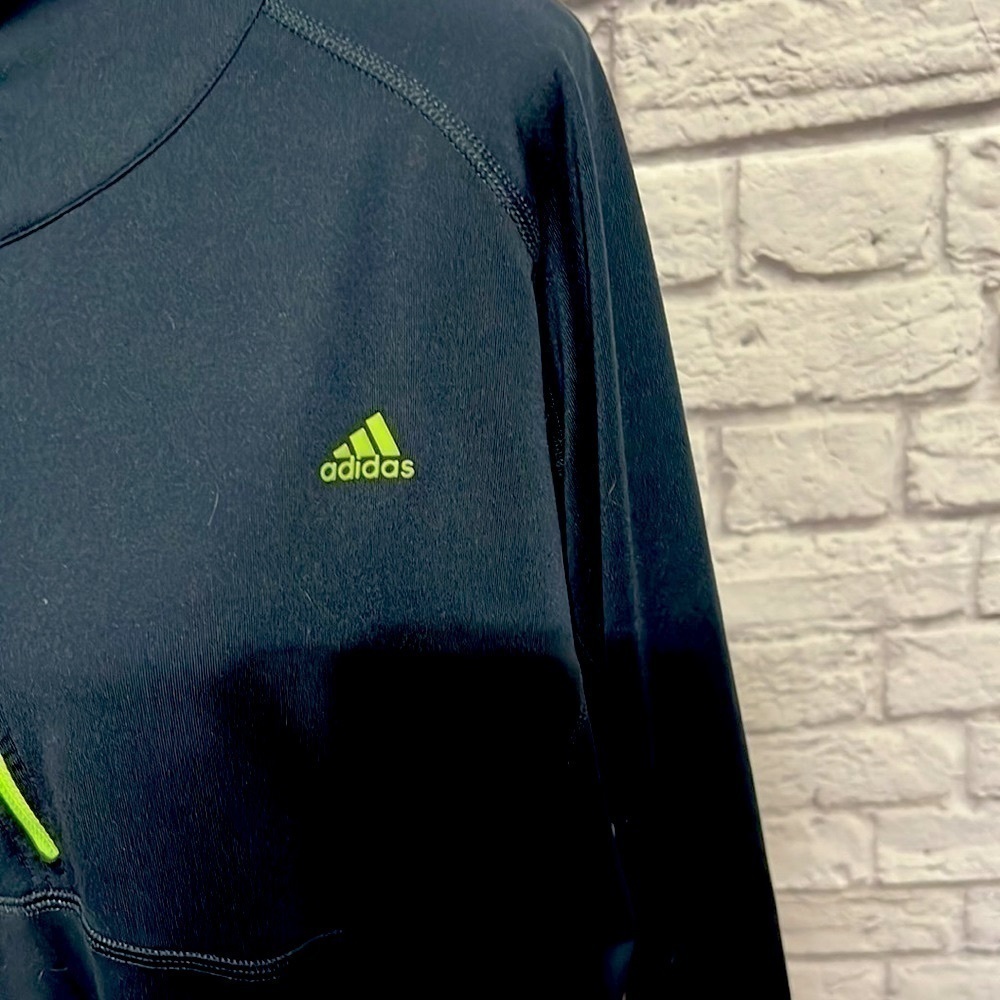 Adidas Mens XL 1/4 Zip long sleeve Climalite Athletic Blue Pullover. - Picture 3 of 10